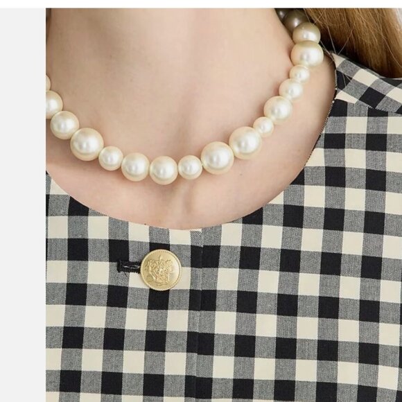 J.Crew Pearl ball Necklace Item style: BO831 Chunky Oversized 16" 18" NEW NWT - Picture 2 of 6